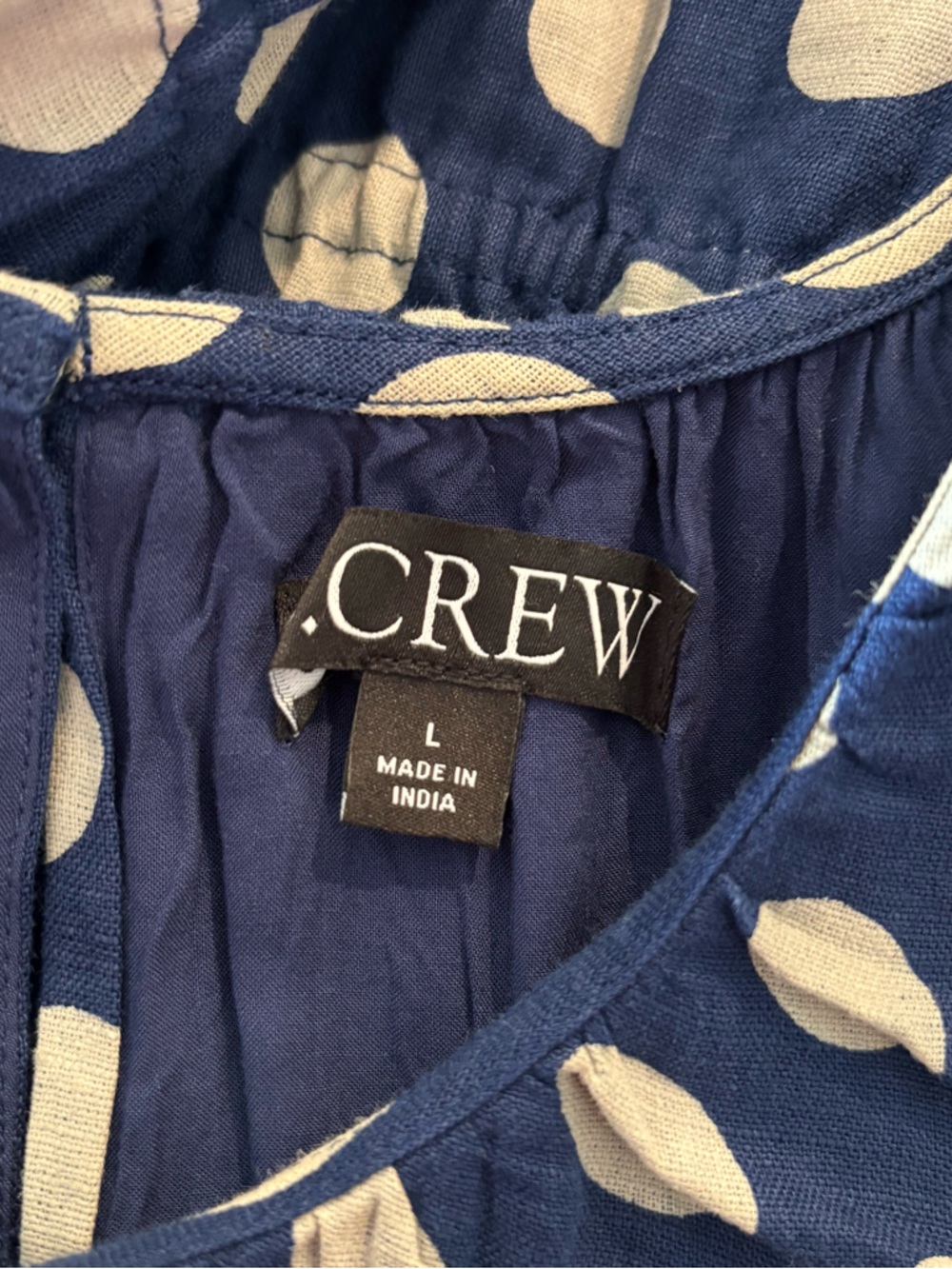 J. Crew Navy and White Polka Dot Sleeveless Midi Dress - Picture 9 of 9